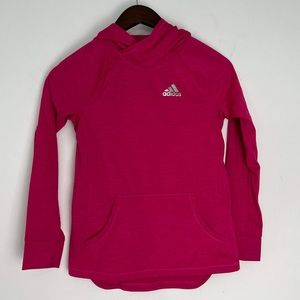 Adidas Long sleeve hooded top Size 10-12 Pink